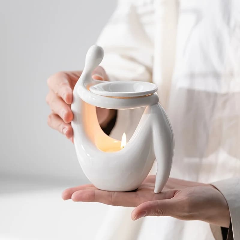 Ceramic Incense Burner Burner Human Body Shape Essential Oil Candle Holder Wax Melt Burner Warmer Melter Fragrance Home Decor