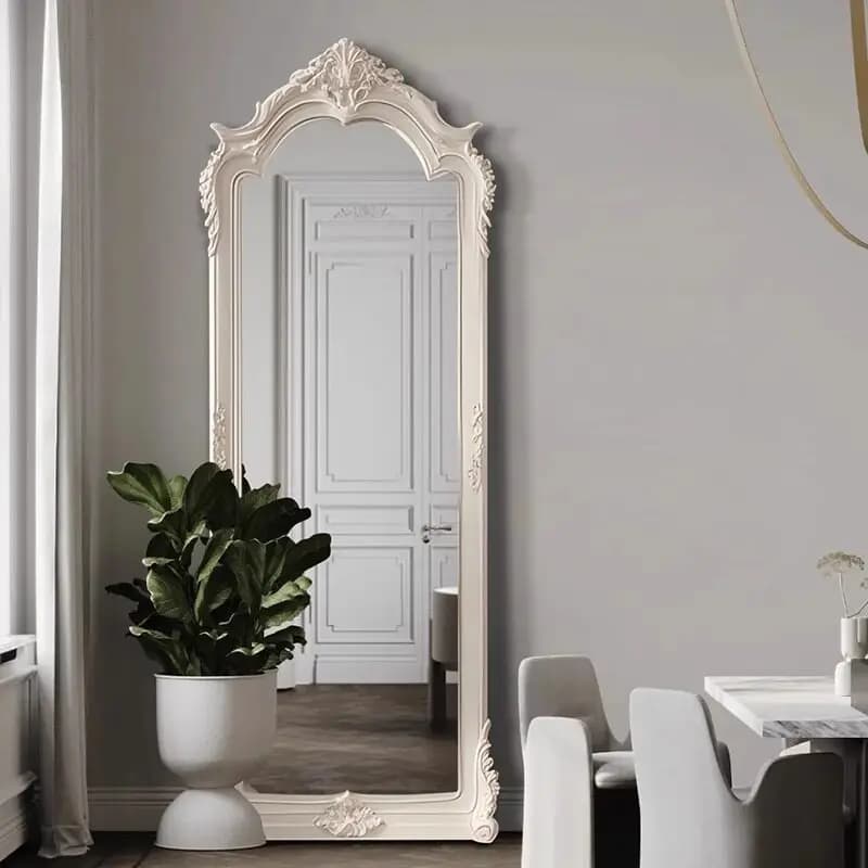 Nordic Luxury Mirror Funky Frame Big Floor Aesthetic Standing Vintage Mirror Decoration Living Room Spiegels Home Decorations