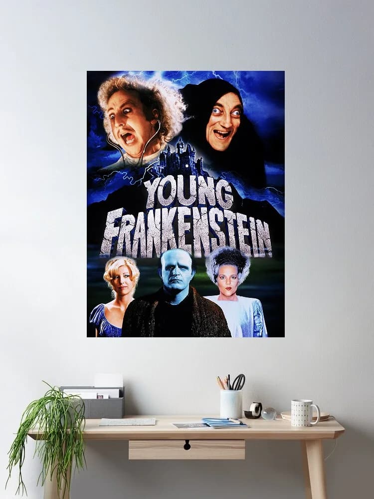 Young Frankenstein Movie Art Print Canvas Poster, Living Room Decor, Home Wall Picture