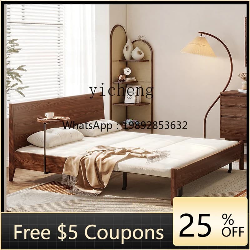 FF  furniture solid wood folding sofa bed dual-purpose living room multi-functional technology cloth sofa small apartment
