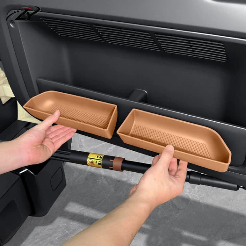 For Chery ICAR V27 ICAUR V27 2026 2027 Car Rear Compartment Storage Box Tailgate Groove TPE Storage Protection Anti-slip Pad