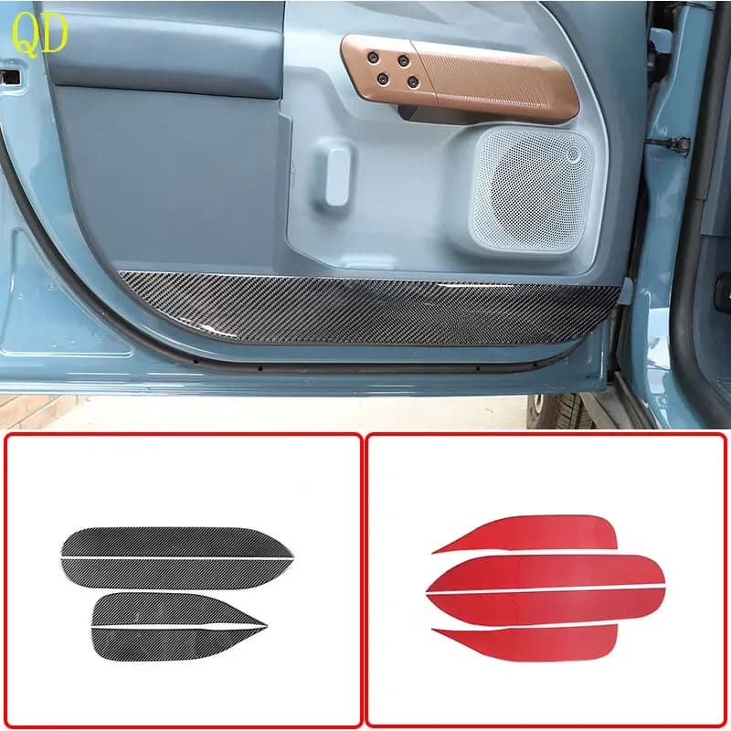Soft carbon fiber car styling car interior door panel lower trim strip sticker car interior accessories For 2022+ Ford Maverick