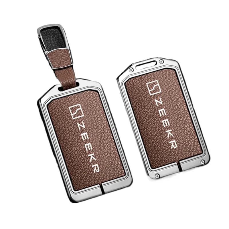 Zinc Alloy NFC Card Cover for ZEEKR 001/9X/7X/007GT/009, Heavy Duty Metal Protective KeyCase Shell with Keychain