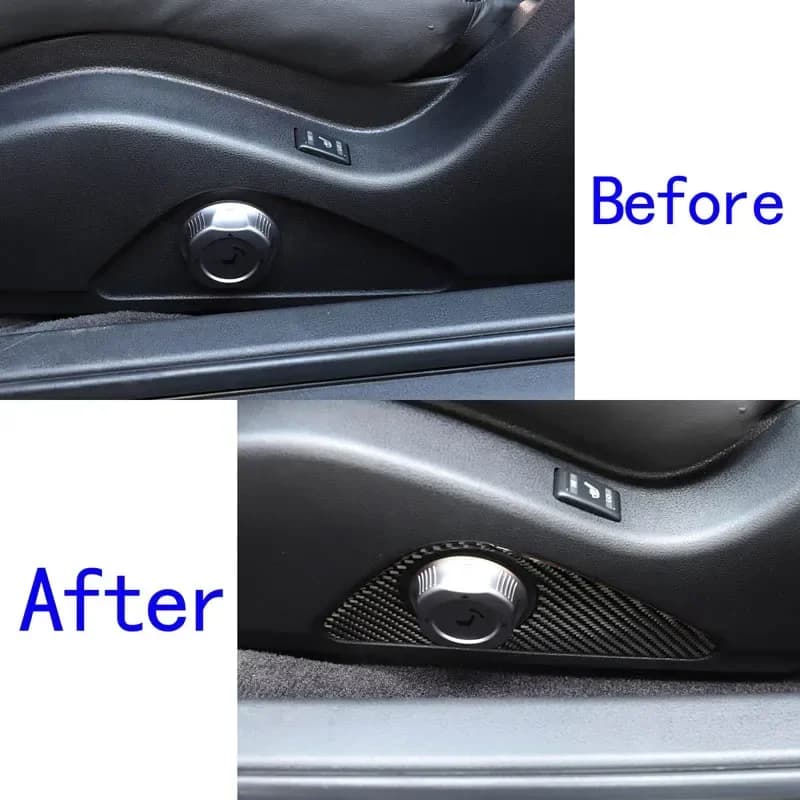 For 2008-2016 Nissan GTR R35 Soft Carbon Fiber Car Styling Car Seat Adjustment Switch Panel Sticker Car Interior Accessories