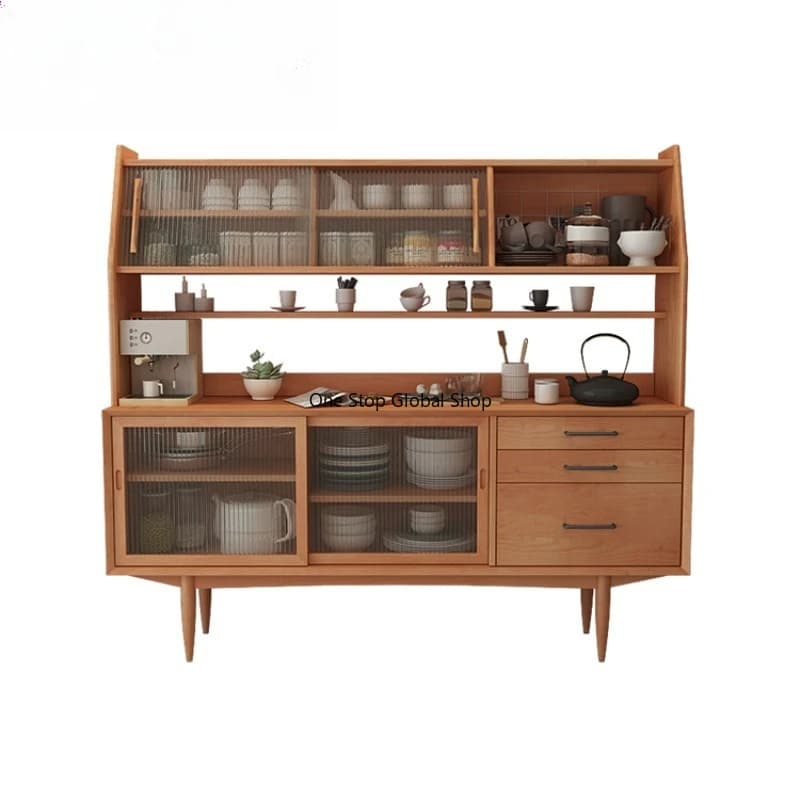 Furniture Solid wood side cabinet Living room locker Modern simple locker Tea cabinet
