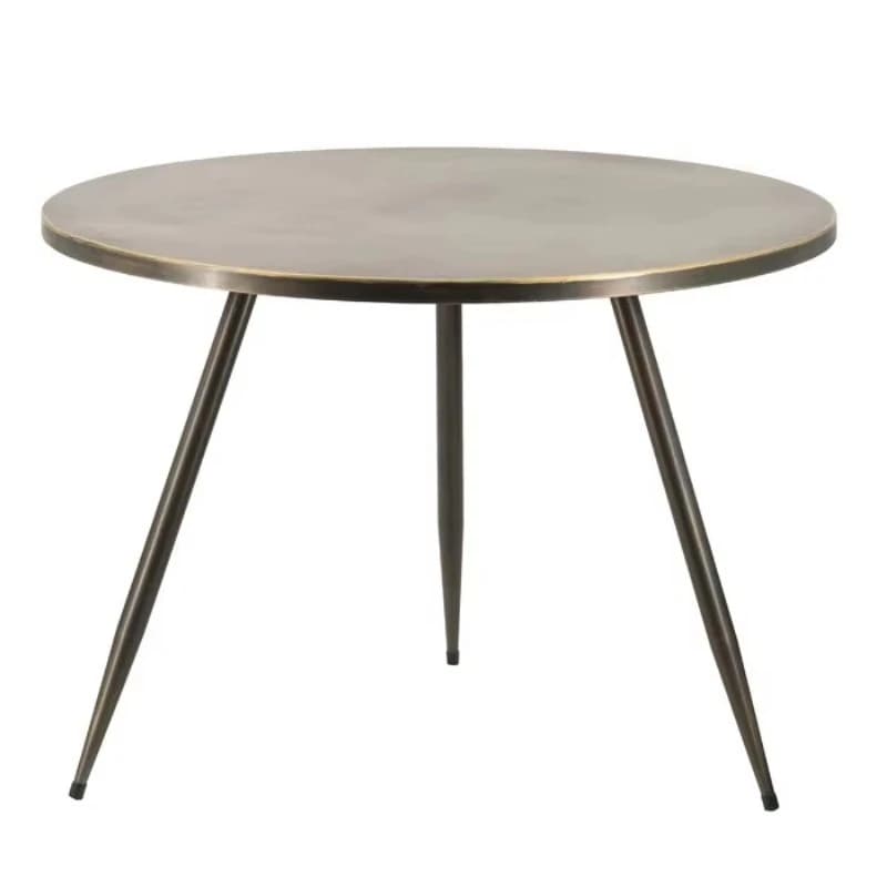 Aluminum metal round table small furniture living room modern design coffee table