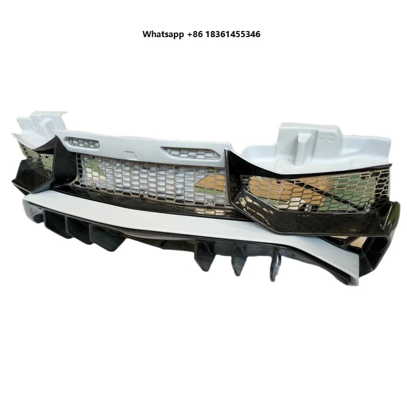 For Aventador LP700 720 750 Upgraded SV Model New Semi Carbon Fiber Rear Bumper Body Kit with Screws Included