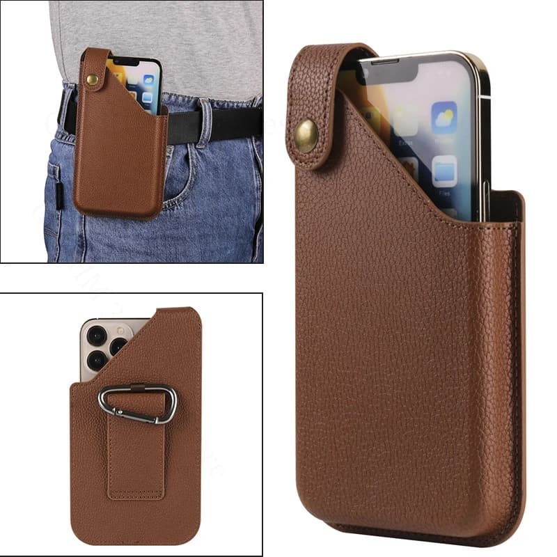 Pouch For Tecno Spark 50C 50 Pro Waist Bag Litchi Leather Phone Case Spark 40 40C 30C 20 Pro Plus Belt Clip Phone Holster Cover