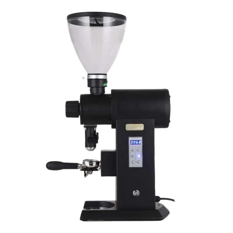 Commercial quantitative bean grinder powder coffee grinding 98mm titanium flat powder non-agglomerating coffee bean grinder