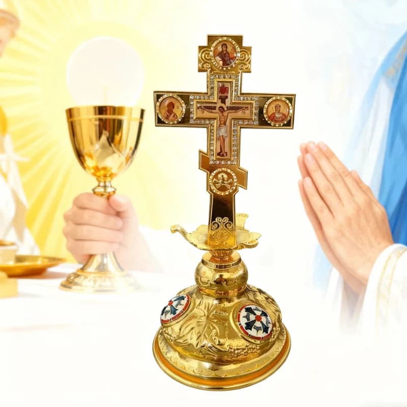 New 2026 Orthodox Cross Jesus Crucifix Christian Orthodox Church Utensils Church Home Decor Jesus Cross for Religious Rituals