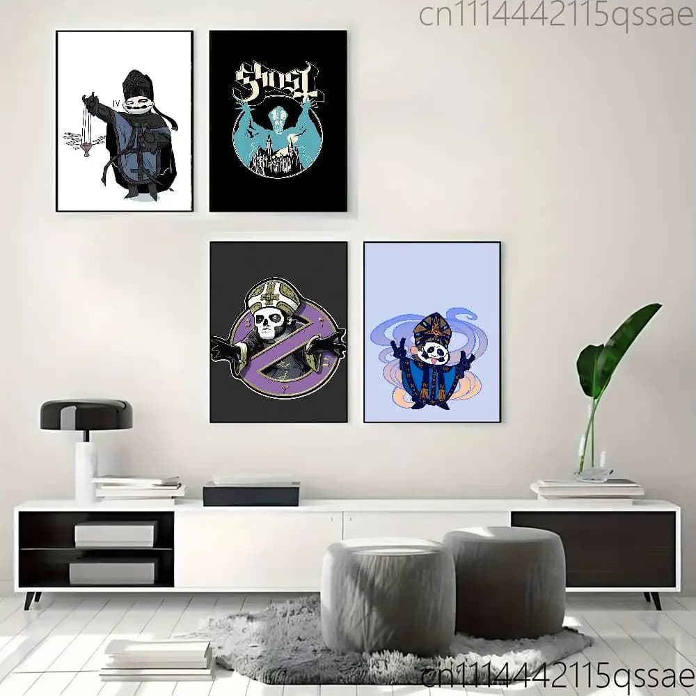 Band G-Ghosts Poster Wall Art Posters, Texture Paintings, Ideal Gift for Room Decoration