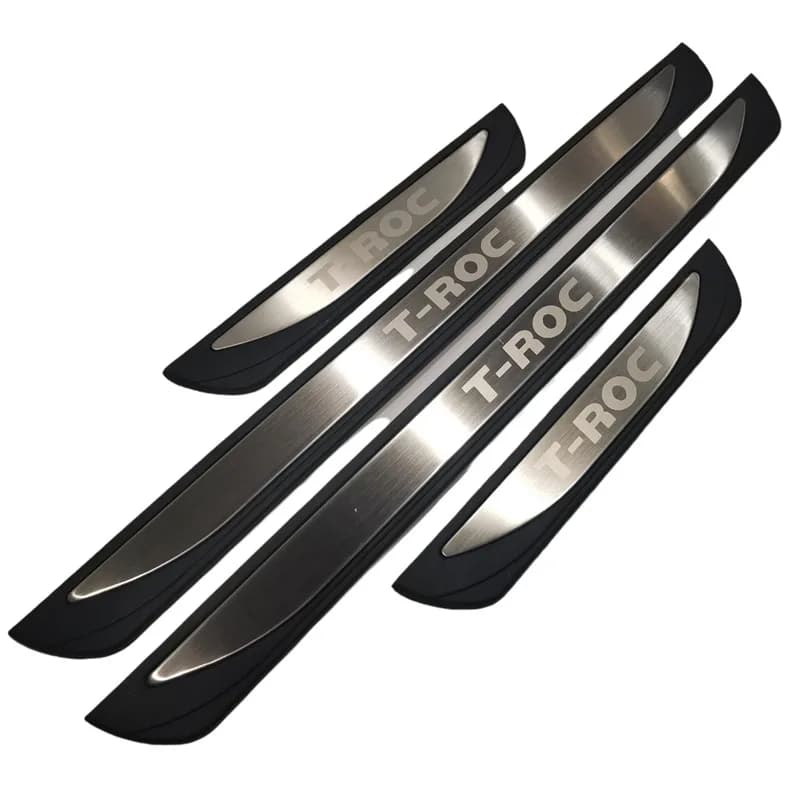 For  Volkswagen VW T-ROC TROC 2017 2018 2019 2020 2021 2022-2026 2027 Door Sill Plate Stainless Steel Plastic Interior Auto Part