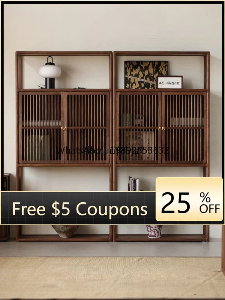FF North American black walnut bogu frame new Chinese solid wood multi-layer display cabinet