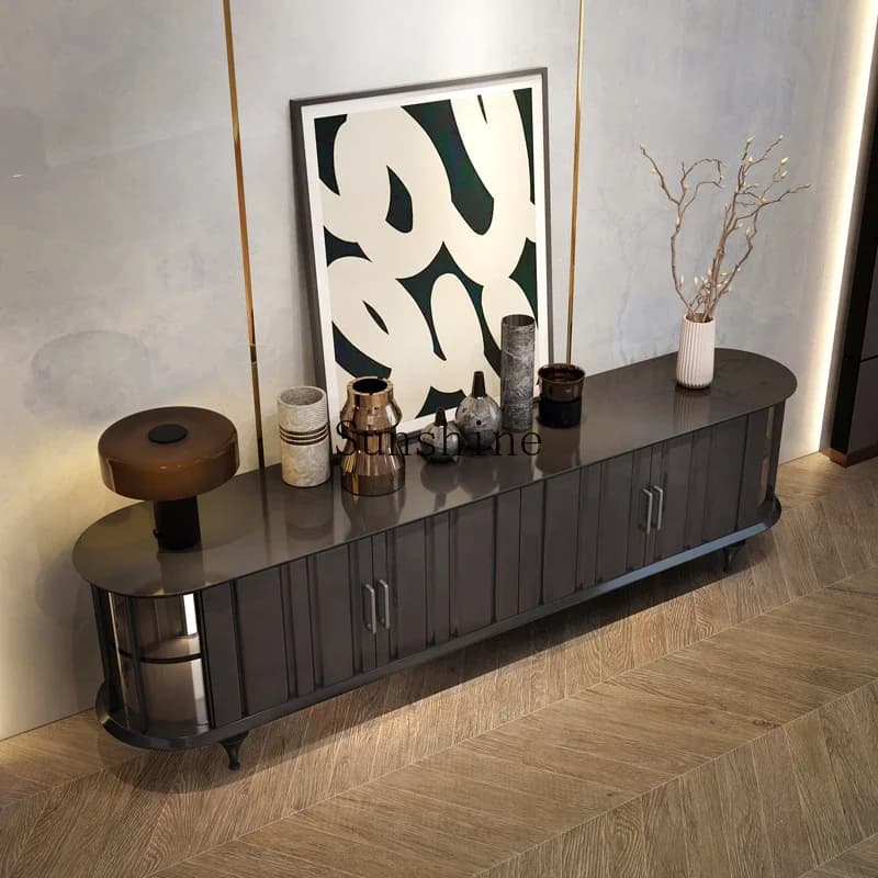 Italian light luxury villa living room high-end TV cabinet coffee table combination  FT