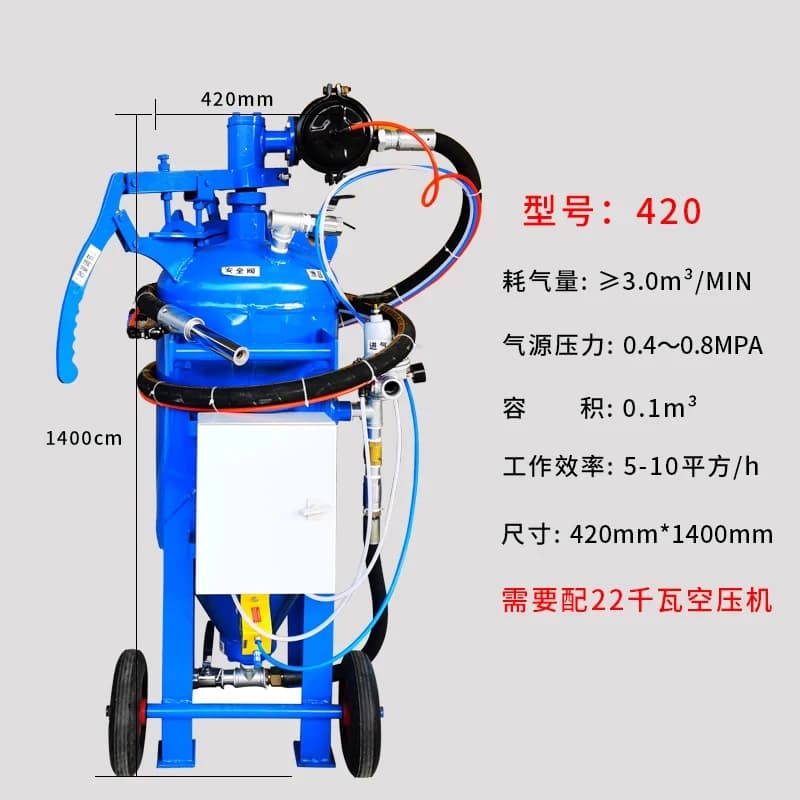 Environmentally Friendly Dust-Hine Small Mobile High-Prsure Sandblasting Equipment