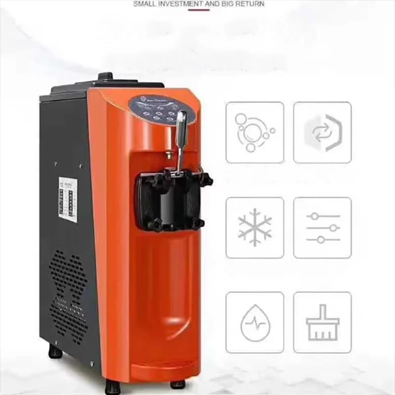 Professional Grade Single Head Ice Cream Machine Soft Serve Dispenser Low Energy Consumption