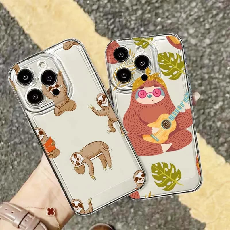Cartoon Monkey Anime Illustration Phone Case For Apple iPhone 17 16e 16 15 14 13 12 11 Pro Max Plus Mini TPU Soft Transparent