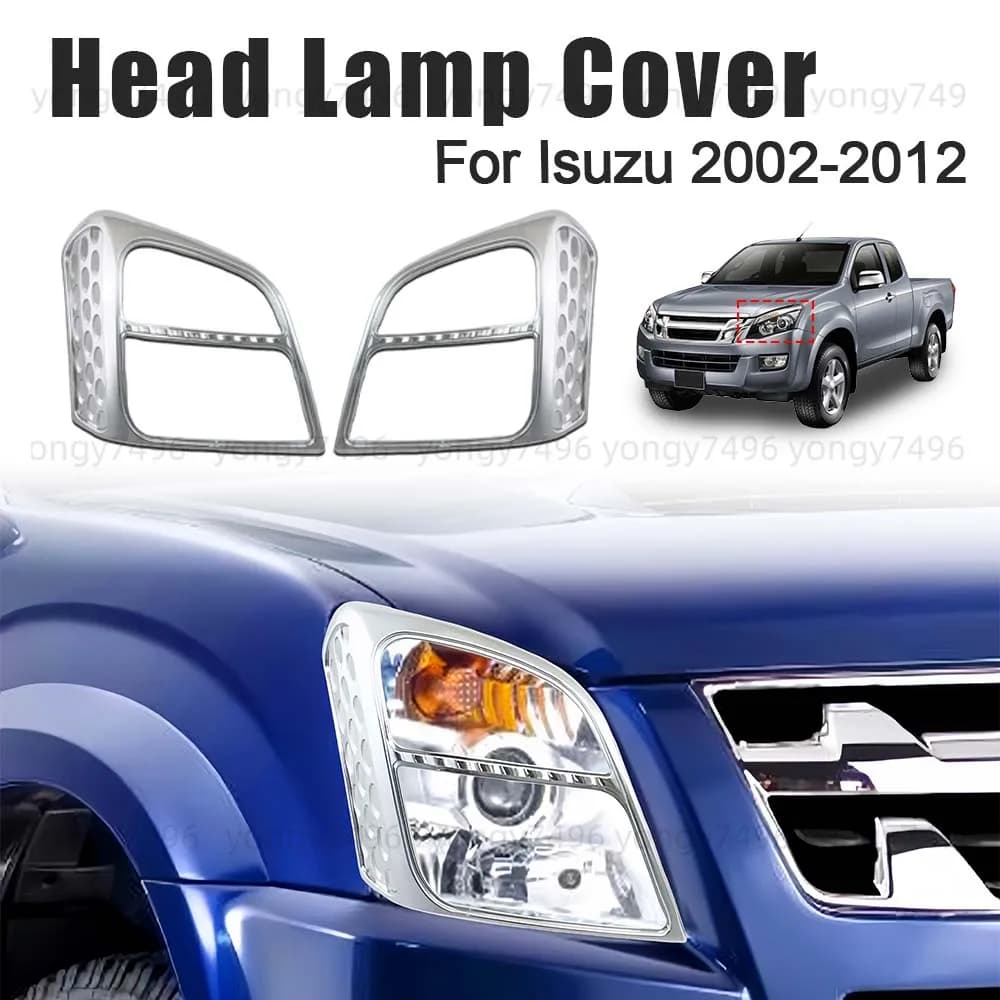 Headlights Car Front Lamp Head Lamp Cover For Isuzu 2002-2012 Cars Accessories Electroplating Decoration Headlight Cover