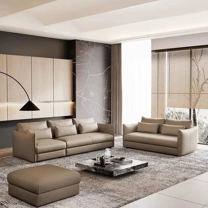 Combined leisure sofa, modern living room furniture, modular leather sofa set