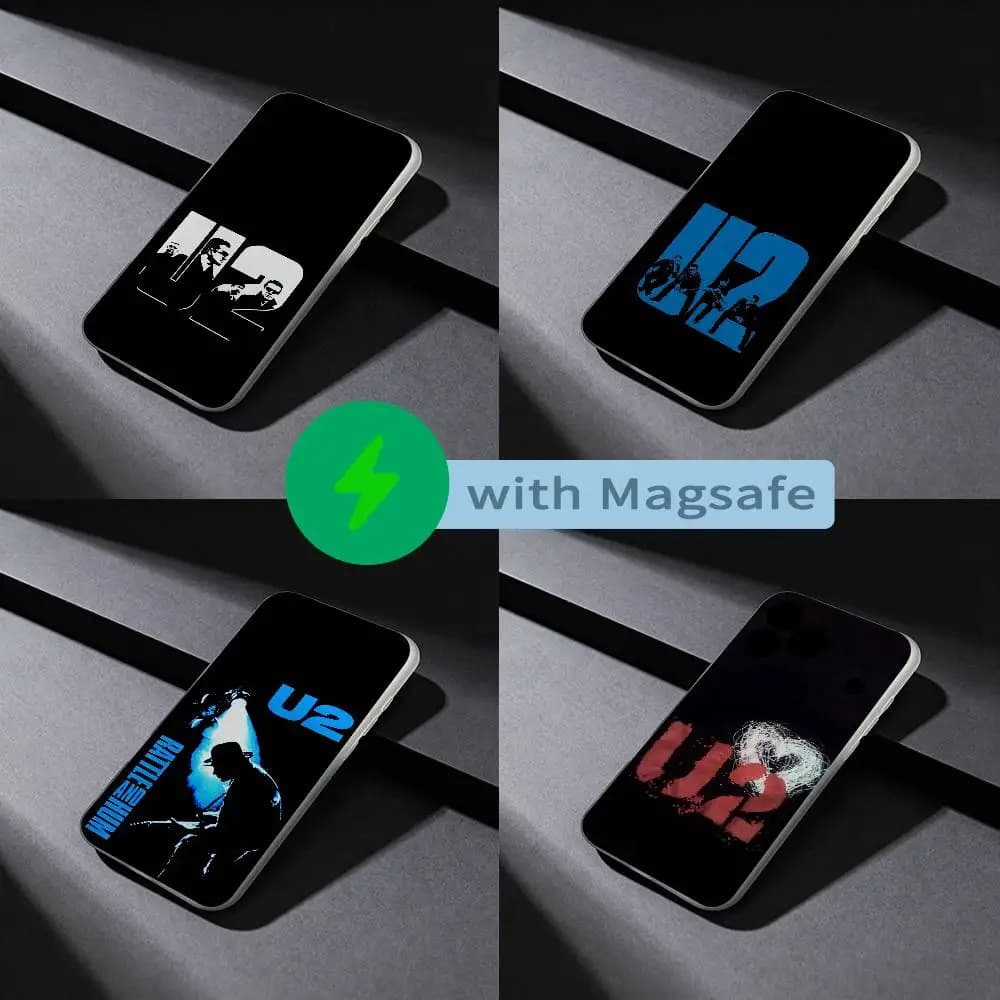 U-U2 BAND Rock Phone Case For iPhone 17,16,15,14,13,12,X,XS,Pro,Max,Plus,E,Air,Mini with Magsafe Magnetic Slim Frosted