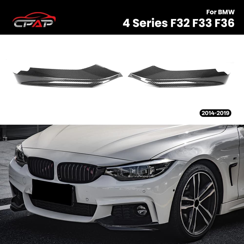 Real Dry Carbon Fiber Front Splitter Bumper Canards Trim Car Styling M Sport For BMW F32 F33 F36 MP Style 2014-2019