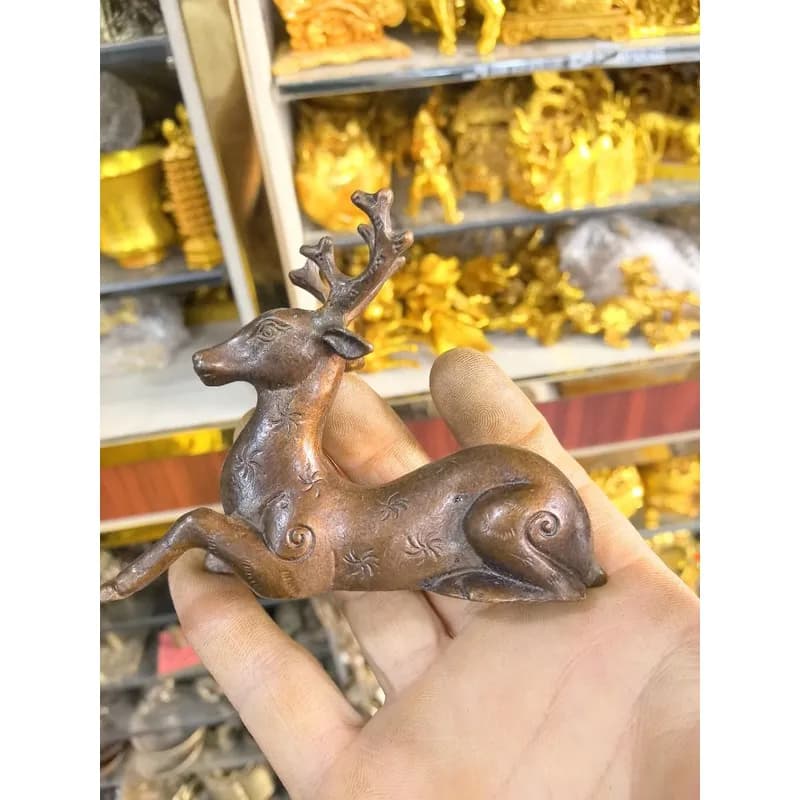 Retro-style elk craft ornament for home study decoration, deer figurine