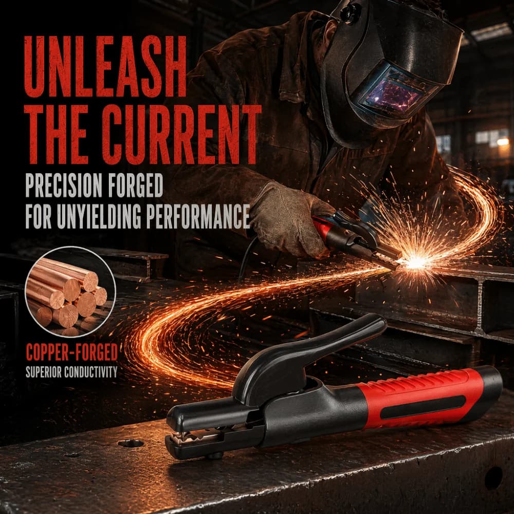 Copper Cable Welding Electrode Holder High Temperature Anti-Scalding Electrode Holder Anti-Drop Stable Welding Clamp