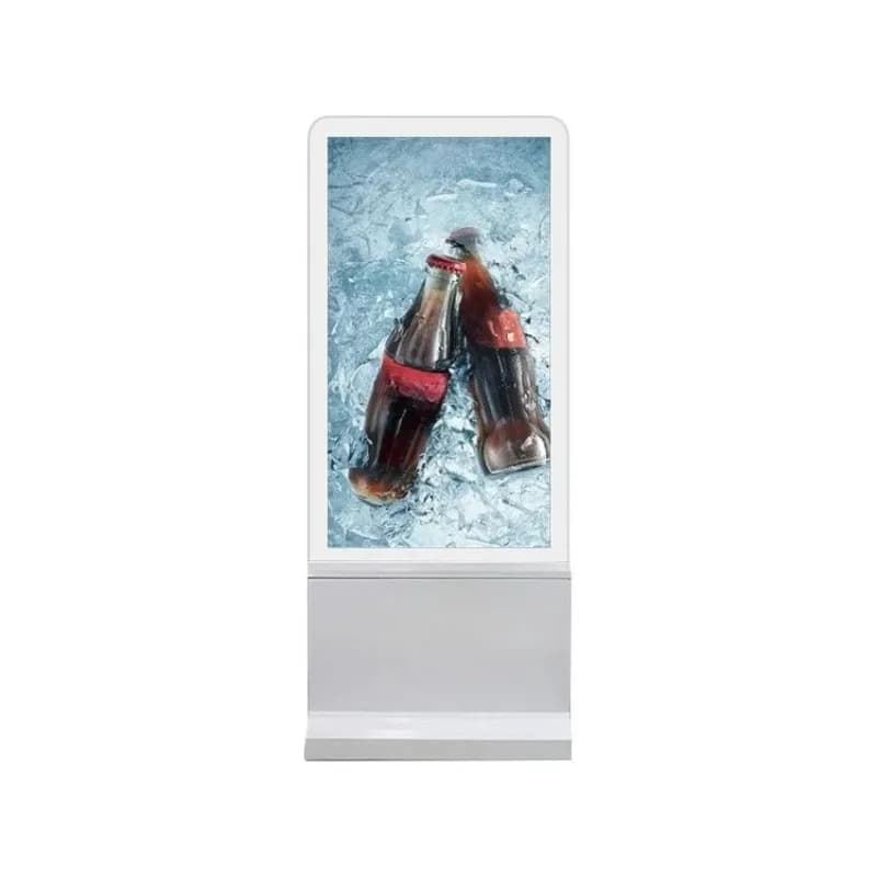 55 Inch Transparent Double Sided Vertical Advertising Media Player Kiosk for Business Use