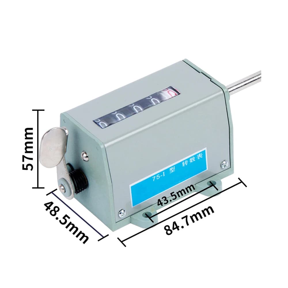 Machinery Rotating Speed Meter 75-I 75-II  5 Digits Counter Machine Tool Totalizing Pull Counter Resettable Manual Pull Counter
