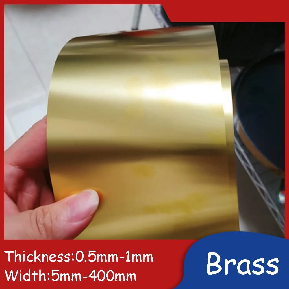 Brass Strip Thermal Conductive Metal Strips 0.5mm-1mm Thickness DIY Electronics Supplies