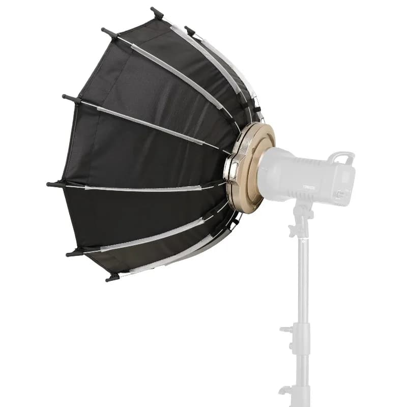 45/60/90/120cm Quick Release Parabolic Softbox Foldable Softbox w/ Bowen Mount Honeycomb Grid for Photography Studio Live Stream