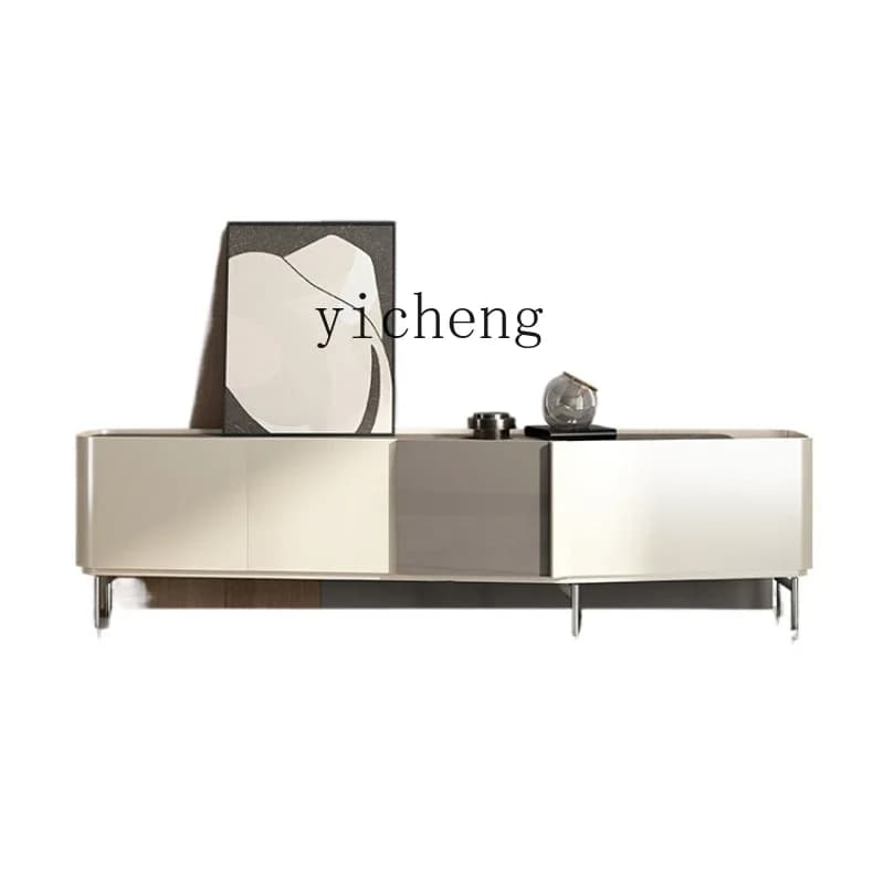 Italian Minimalist Stone Plate TV Cabinet Minimalist TV Stand Living Room Home Locker