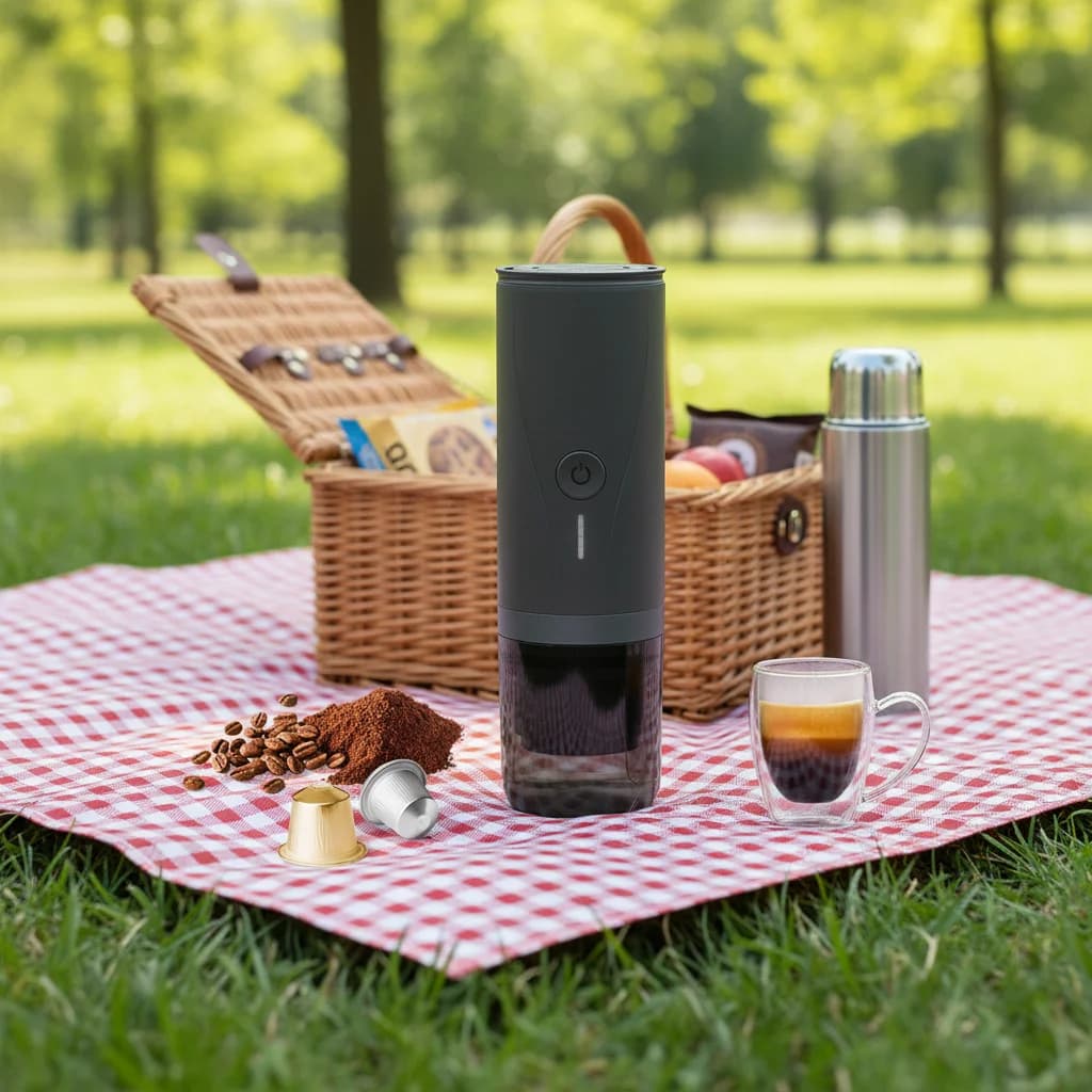 Hot Sales Cear+ PCM03 Fully Automatic Coffee Maker Commercial Rechargeable Battery 3-5 Cup Capacity for Car & Household Use