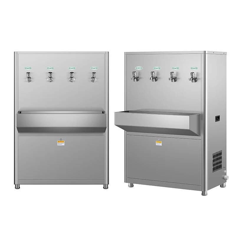 Customizable Hot  and Cold Freestanding 3 Tap Stainless Steel Water Dispenser Commercial Cooler RO Filter