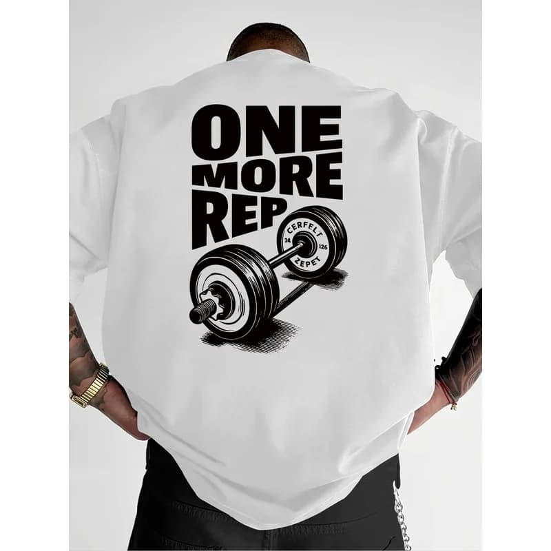 Vintage Graphic Print Short Sleeve T-Shirt Men Women Gym Workout Weightlifting Casual Cotton Oversized Tee Streetwear Fashion To