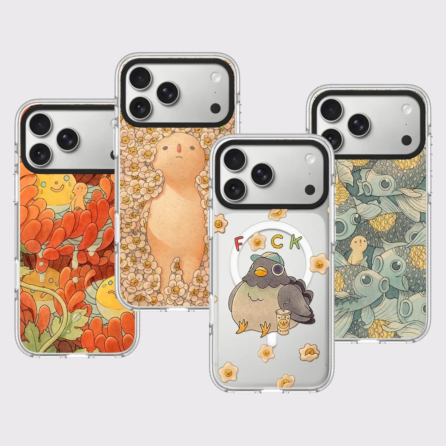 6090685 White Border Magnetic Phone Case Cover for IPhone 13 14 15 16 17 18 Pro Max Case