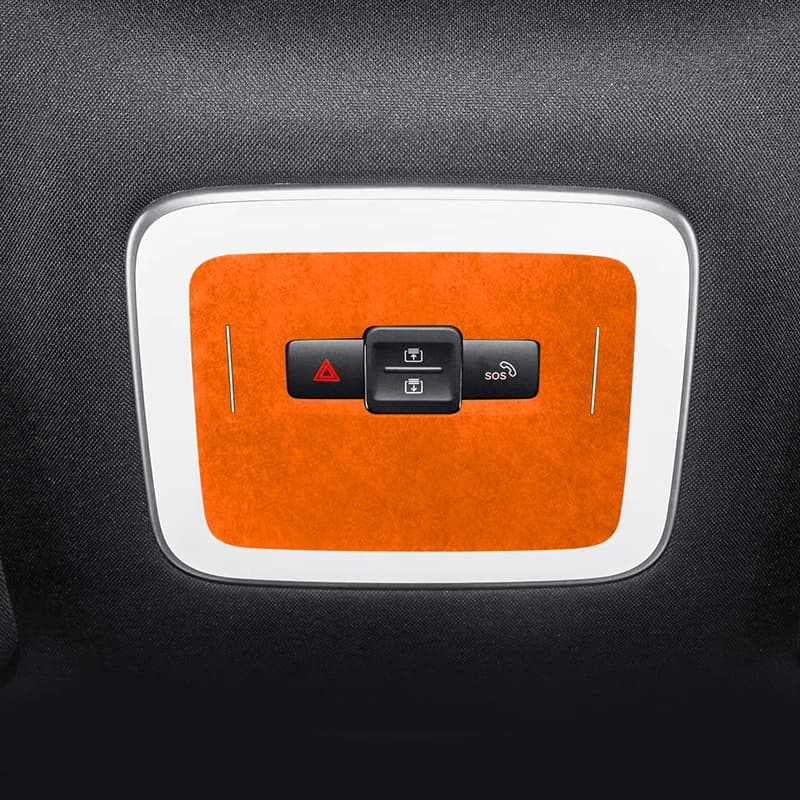 For ZEEKR 7X 2025, Car Front Row Reading Light Frame Decoration Sticker Import Suede Leather Trim Stickers Auto Accessories