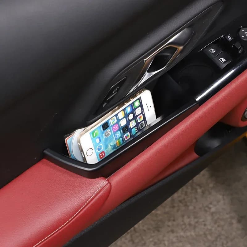 For Toyota GR Supra A90 MK5 2019-2025+ ABS Black Car Glass Lift Storage Box Mobile Pallet Car Interior Accessories