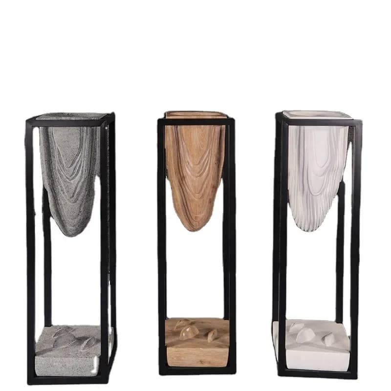 Modern glass fiber flower pot creative flower pot large size indoor home hotel restaurant decorative vase