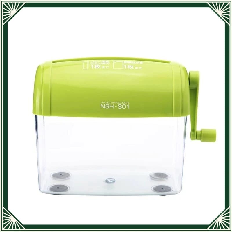 Desktop Manual Paper Shredder Hand‑Crank 3.5mm Strip‑Cut Mini Document Destroyer For Home Office Confidential Paper Disposal