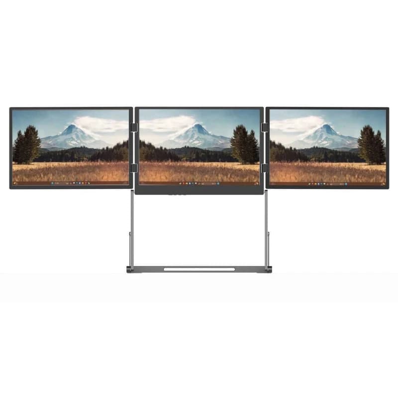 16-Inch 2.5K triple screen, silver portable laptop monitor