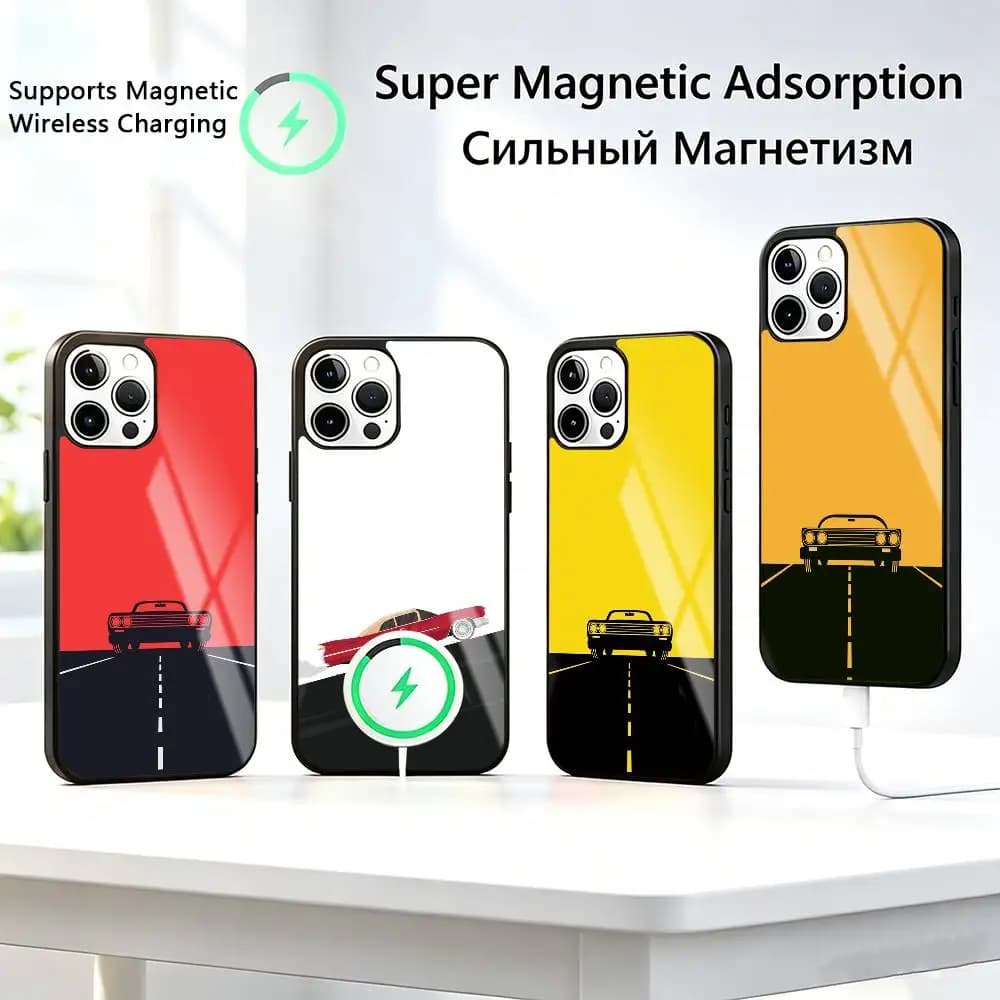 Cartoon Cool C-Carss  Phone Case For iPhone17,16,15,14,13,12,11 Plus,Pro Allows magnetic wireless charging