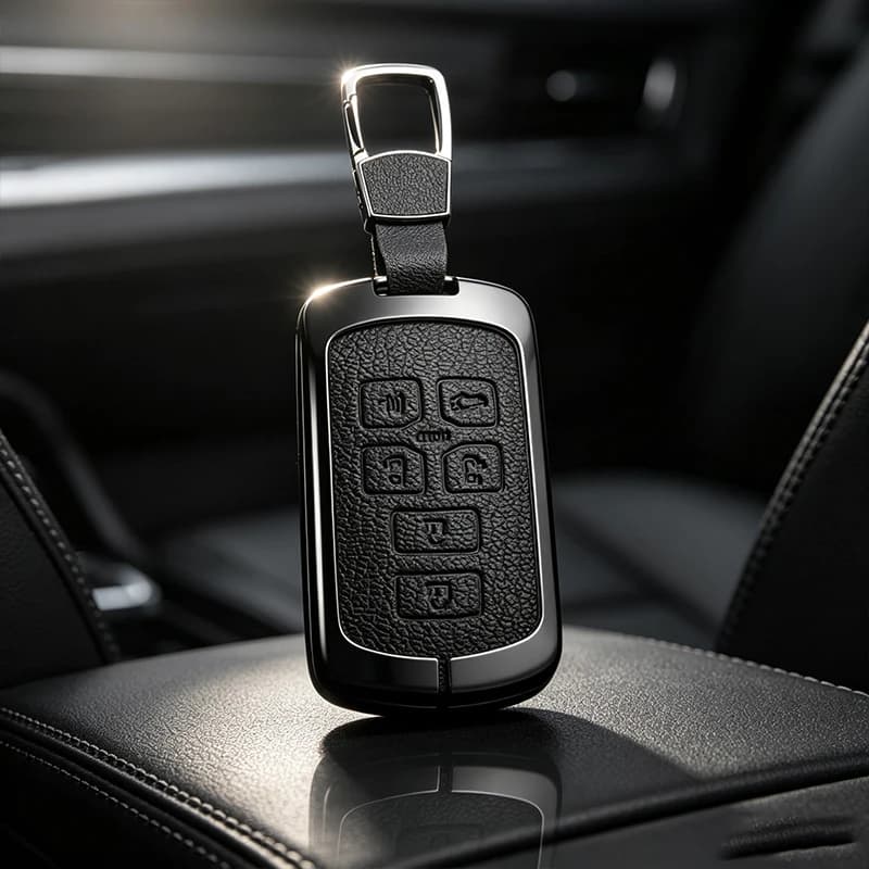 Zinc Alloy Leather Car Key Cover Case for Toyota Sienna Se Tacom 2015 2016 2017 2018 2019 2020 Protection Shell Accessorie