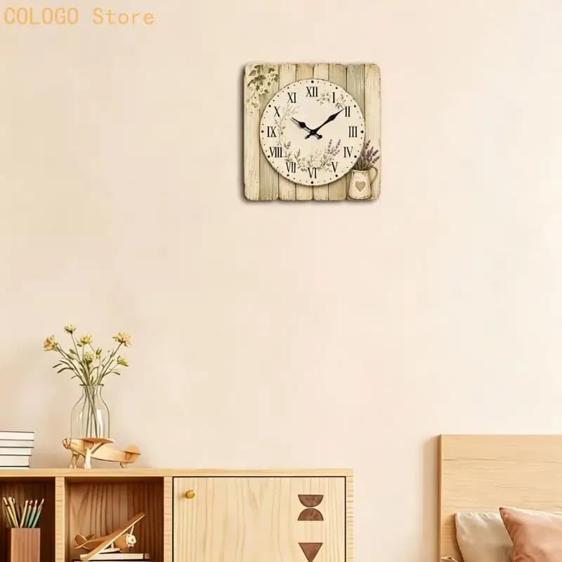Round Clock with Low-Noise Running Design for Living Room Use D0LD