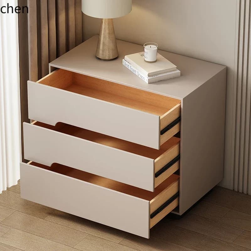 b15bedside table all solid wood light luxury master bedroom chest minimalist large storage