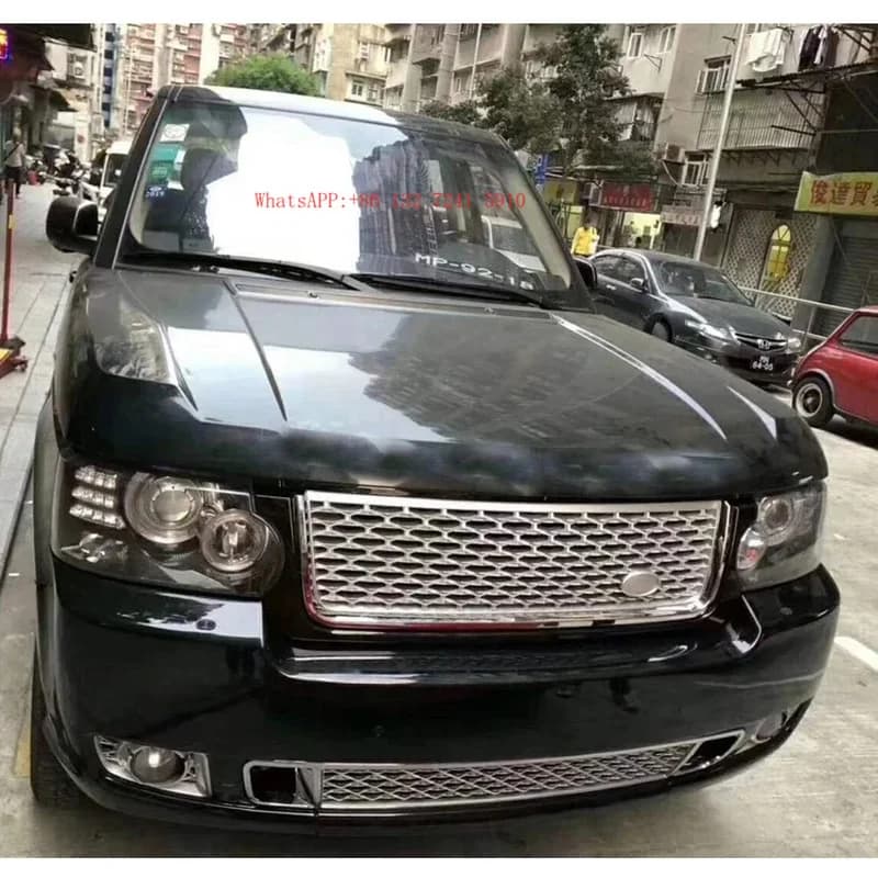 Car Accessories 2012 Genesis Style Front Rear Bumper Headlights Grille Tail Lights Body Kit for Range Rover Vogue 2002-2009