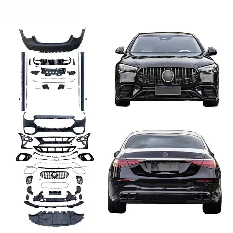 2021-2024 Year S63 Body Kit for S Class W223 Upgrade to S63 Style Bodykit Front Rear Bumper Grille Diffuser Side Skirts