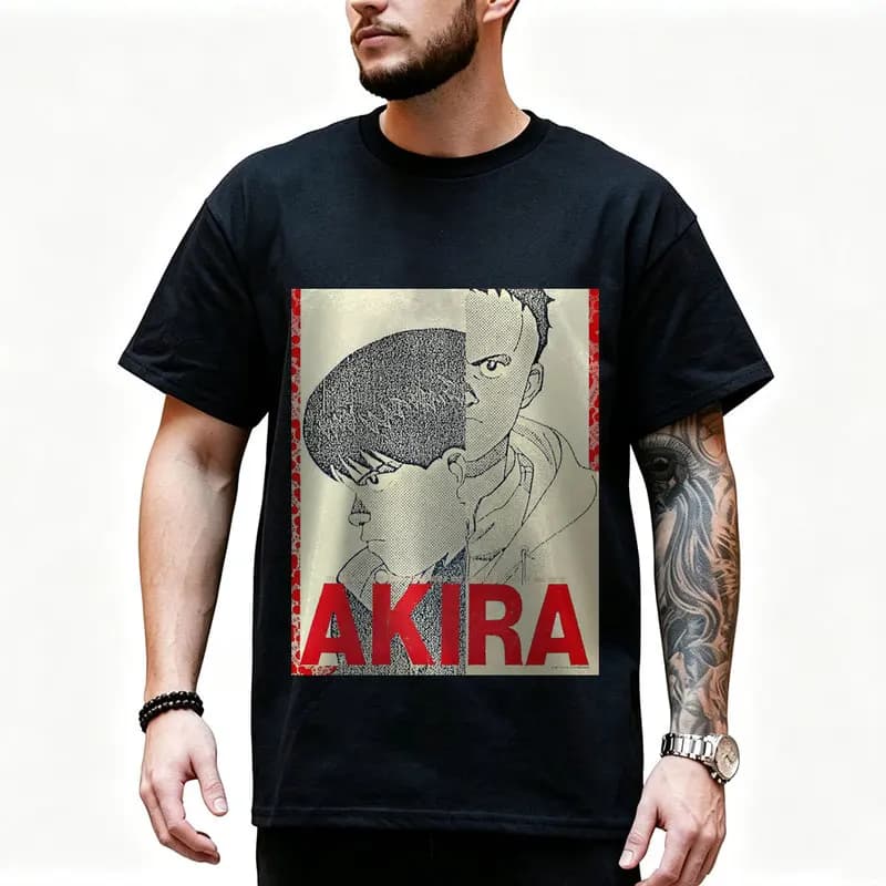 Akira Cyberpunk City Explosion Anime Gift T‑Shirt 0807 Retro Sci‑Fi Manga Graphic Tee Shotaro Kaneda Neo‑Tokyo Unisex Streetwear