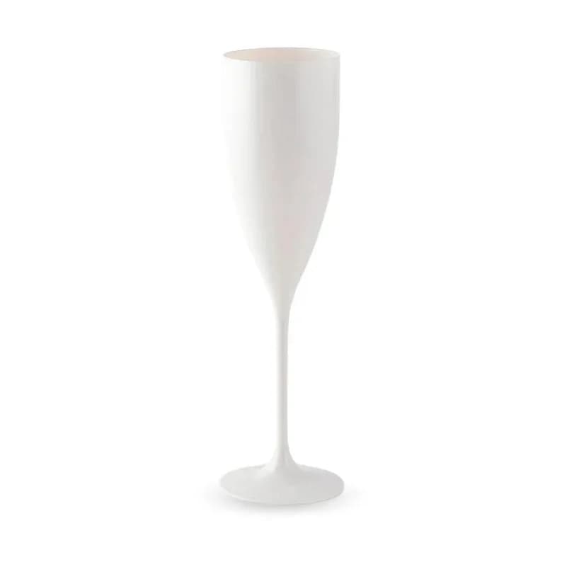 Customizable white plastic champagne glasses wedding flute champagne glasses