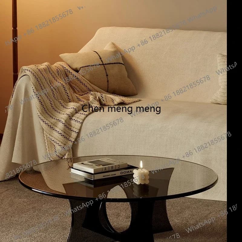 Acrylic round coffee table living room home modern small   non-glass tea table tea table R